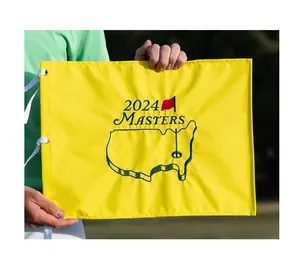 Custom Made 2024 Masters tournament Golf Flag all kinds of embroidery golf hole flags PGA flag