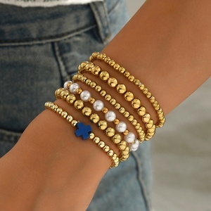 Bracelets perlés faits main pour femmes, étanches, à superposer, cadeaux d'<span class=keywords><strong>amitié</strong></span>, ensemble <span class=keywords><strong>de</strong></span> bracelets perlés tendance - Product Image 3