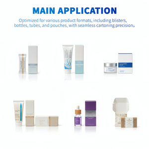 Caja de embalaje de cartón horizontal, caja de embalaje de cápsulas de píldoras, tabletas completamente automáticas, bandeja de placa de blíster, máquina de embalaje de cartón - Product Image 2