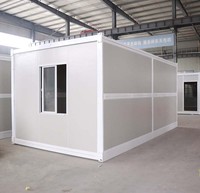 Maison de conteneur plat, installation rapide, double couche personnalisée, mur rideau en verre