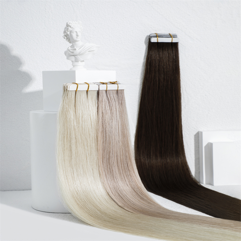 Wholesale Tape In Hair Extensions Double Drawn European Remy Ombre Invisible Tape In Hair Extensions 100 human hair