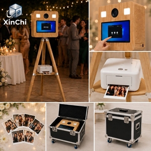 Prix d'usine – Cabine photo tout-en-un en bois avec éclairage automatique DNP <span class=keywords><strong>QW410</strong></span> pour mariages et fêtes - Product Image 2
