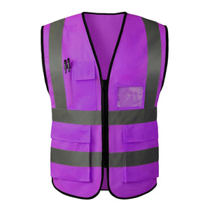 Áo phản quang màu tím cao cấp Áo bảo hộ phản quang Quần áo bảo hộ phản quang - Product Image 2