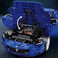 Cool Blue 11010 Marlatti Sports Car, Modelo Conmemorativo del 110 Aniversario, Auto de Carreras, Bloques de Construcción, Modelo de Plástico ABS, Juguete