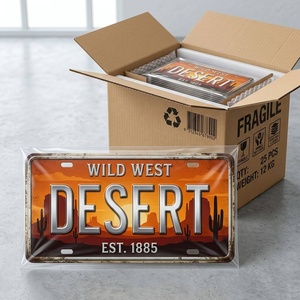 Letrero Metálico Personalizado en Relieve 3D de Aluminio, Estilo Vintage del Suroeste, Cactus del Desierto, Rústico, para Garaje o Bar, Arte de Pared, Venta al Por Mayor - Product Image 4