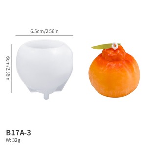 Mum yapımı mum kalıpları için toptan 3D şekil turuncu silikon kalıp - Product Image 6
