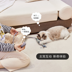 Jouet pour chat et chien en forme de poisson avec queue mobile, jouet interactif pour animaux de compagnie - Product Image 2