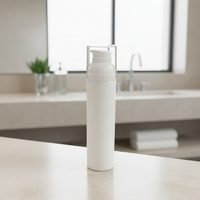 Flacon pompe sans air en plastique PP pour crème pour le visage, nettoyant facial, sérum, lotion cosmétique, contenants de 30/50/75 ml, impression de logo