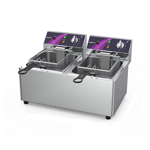 Friteuse électrique commerciale Friteuse électrique à température constante intelligente brochette à cylindre simple et double - Product Image 1