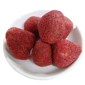 Guoyue dondurularak kurutulmuş çilek bütün sağlık aperatif ekşi liyofilize berry dondurularak kurutulmuş meyve toptan FD çilek