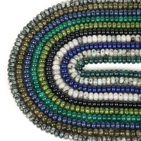 Perles de pierre naturelle 5x8mm, tourmaline verte, agate, jaspe, perles rondes pour la fabrication de bijoux, accessoires de bricolage, bracelets