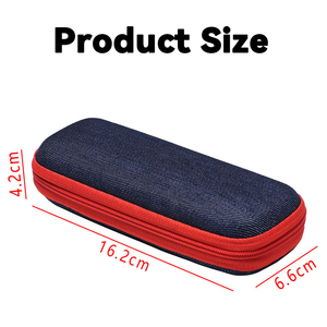 מארז משקפי שמש אופטיים <span class=keywords><strong>EVA</strong></span> עם רוכסן בגודל 16.2*6.6*4.2 ס\"מ, בהתאמה אישית, במבצע חם, עם קליפס, איכותי ונייד לשימוש יומיומי - Product Image 2