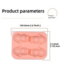 Moule à glaçons en silicone 3D personnalisé OEM ODM, design astronaute, plateau à glaçons flexible en silicone, moule à crème glacée sans BPA