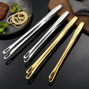 General Packaging Korean Bbq Tongs 304 Stainless Steel Extra Long Thick Grilling Steak Serving Kitchen <b>Tool</b> - Product Image 2