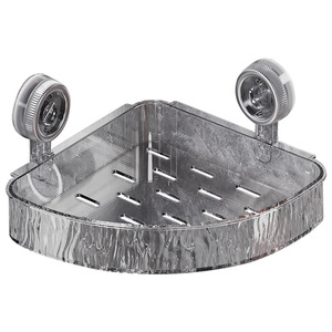 Suction Cup <b>Corner</b> <b>Shelf</b> Circular Durable Suction Mounted For Bathroom Toilet Sink Shower Room - Product Image 2