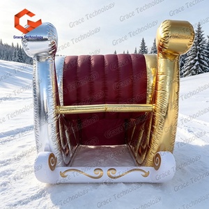 Decoración Navideña Inflable para Exteriores, Santa en Trineo Inflable Gigante Personalizado - Product Image 5