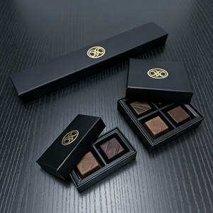 Caja de Regalo de Cartón Rígido Hecha a Mano, con Cierre Magnético de Lujo, Estampado en Relieve con Lámina Dorada, para 4/12/16 Bombones de Chocolate y Dulces - Product Image 2