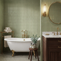 Carrelage mural en porcelaine de luxe en céramique mosaïque, finition émaillée, style Kit Kat, pour la décoration intérieure d'hôtels, salles de bain, cuisines et restaurants