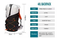 Sac de Camping en Nylon Voyage Escalade Trekking Randonnée Sac à Dos 45L Personnalisé Montagne X-Pac Tissu Sac à Dos