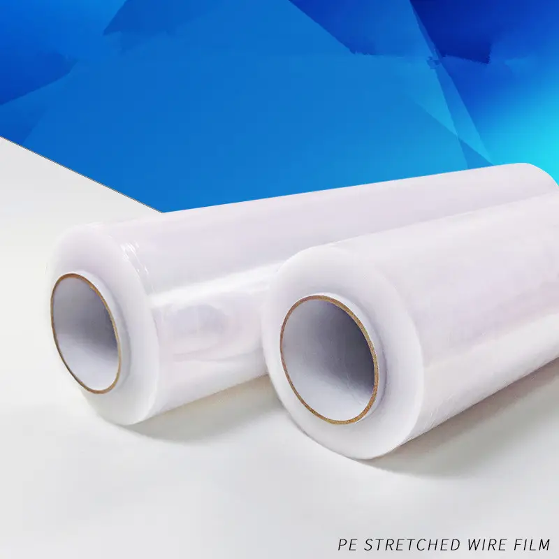 Shelf pallet packing wrap film Good Prices LLDPE film Factory Direct Strong Tensile Force PE Winding Stretch Film Rolls