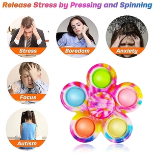 Distributeur recherché : Jouet sensoriel anti-stress Push Pop <span class=keywords><strong>Bubble</strong></span> Fidget <span class=keywords><strong>Spinner</strong></span> en plastique écologique pour enfants et adultes - Product Image 5