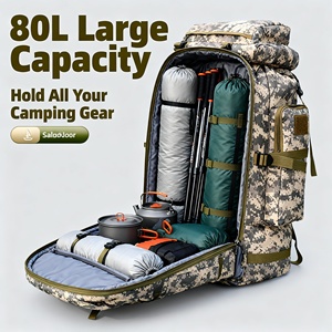Mochila Táctica de Senderismo de Gran Capacidad (80L), Transpirable, Impermeable y Resistente al Desgaste, en Tela Oxford y Nailon, para Todas las Estaciones - Product Image 5