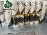 Autocollant adhésif amovible en PVC effet marbre pour la décoration intérieure et la cuisine, vente en gros 2026