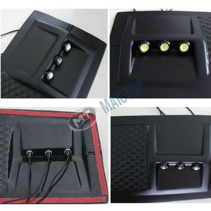 Alerón Delantero de Techo para Hilux Rev con Luces LED DRL Negras, Compatible con Hilux 2015-2020 - Product Image 2