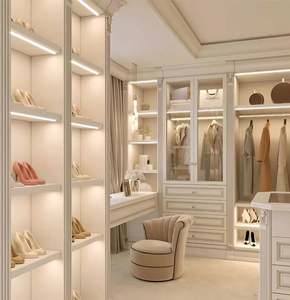 Armarios de ropa Muebles funcionales para dormitorios con diseño contemporáneo y amplio espacio de almacenamiento Armario de madera - Product Image 1