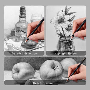 Juego de 6 Gomas de Borrar de Madera Personalizadas para Dibujo, Resaltador, Profesional para Bocetos - Product Image 6