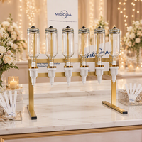 Distributeur de parfum à 6 têtes pour magasin, pour huiles essentielles dorées, 6 bouteilles de 500 ml en verre, machines de remplissage pour mariages