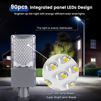 Lampu Jalan LED tenaga surya IP65 tahan air luar ruangan hemat energi lampu umum 50W-250W untuk penggunaan luar ruangan