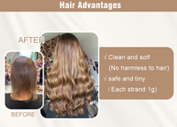 U Glamour Hair Cheveux russes blonds invisibles, couleur balayage, cuticules intactes et alignées, trame Genius