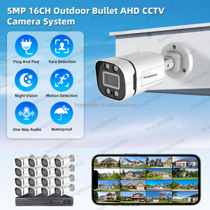 Hongglobal 5MP 16 kênh kỹ thuật số Video Recorder Analog thông minh Home <span class=keywords><strong>Camera</strong></span> Kit Set trong nhà ngoài trời an ninh <span class=keywords><strong>IP</strong></span> CCTV surveil hệ thống - Product Image 2
