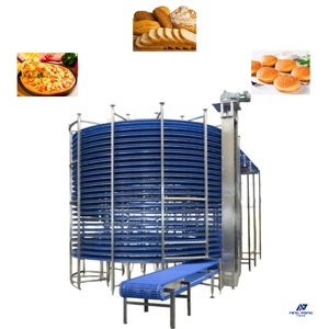 Torre de Enfriamiento y Congelación en Espiral de Acero Inoxidable de Múltiples Capas para la Industria Alimentaria, para Pan y Pizza, con Banda Transportadora de Malla Metálica, Marca NP - Product Image 1