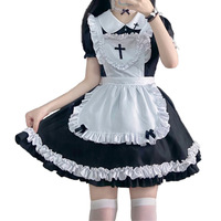Costumes de cosplay de demoiselle d'honneur Lolita, tenues de demoiselle d'honneur grande taille, tablier, robe de princesse rose mignonne pour fille, tenue de fête anime