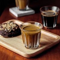 Tasses en verre transparent 3 oz, pour le café, modèle espresso, latte, cappuccino, thermo, en verre à vin, vente en gros,