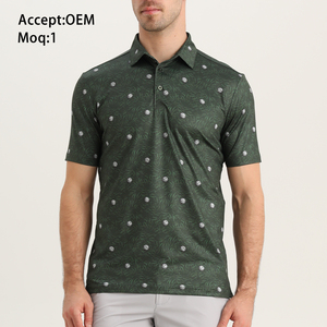 Ropa de Golf de Diseño OEM, Rendimiento de Lujo y Alta Calidad para Impresión por Transferencia de Calor, Transpirable y de Secado Rápido para Camisetas de Golf para Hombre - Product Image 1