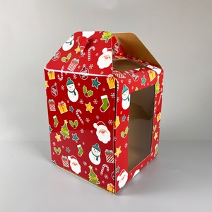 Sunshine Bakery Christmas <b>Clear</b> Luxury Fancy Cake Box Packing <b>Gift</b> Cake <b>Boxes</b> Packaging - Product Image 5