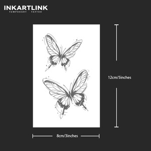 Tatuaje Temporal Personalizado de <span class=keywords><strong>Mariposa</strong></span>, Estilo Estético, Tinta Herbal, Duración de 15 Días, Arte Corporal Semipermanente para Brazos y Piernas, Venta al Por Mayor para Mujeres - Product Image 3