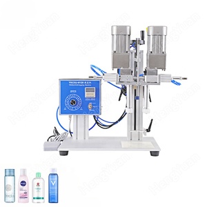 Botella de escritorio semiautomática y sellado de tapas Máquina taponadora de botellas de champú con sujeción de cuatro ruedas - Product Image 3