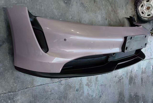 Pare-chocs avant pour <span class=keywords><strong>Porsche</strong></span> Taycan (2020-2024), avec cadre de plaque d'immatriculation et découpes pour capteurs, pièce de kit carrosserie - Product Image 5