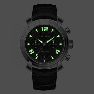 Montre personnalisée Marque supérieure Montre analogique de créateur verte argentée multifonction avec calendrier à la mode et chronographe pour hommes - Product Image 6