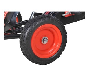 Air Jet pedale Go Kart verde per bambini grafica sportiva sulla carenatura anteriore, sedile avvolgente regolabile, cerchi a 4 raggi 10 'ruota EVA - Product Image 2