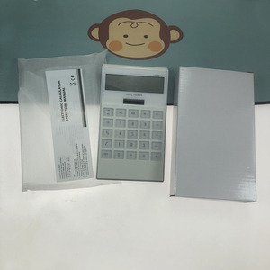 Solar Powered Calculator White Dual Power Desktop Office Use 336 10 Specification ABS Material - Product Image 1