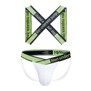 Conjunto Deportivo Sexy para Hombre, de Cintura Baja, con Tirantes de Hombro y Tirantes Cruzados, 100% Algodón, Ecológico y Transpirable - Product Image 1