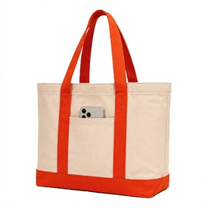 Custom Logo Heavy Duty Extra Large Canvas Tote <b>Bag</b> with Shoulder Handle <b>Reusable</b> <b>Shopping</b> <b>Bag</b> - Product Image 1