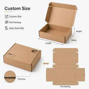 Eco-Friendly Heavy-Duty Corrugated Recycled Paper <b>Box</b> with Custom Logo and Four-Color Printing for Shoes and Clothing Packaging - Product Image 2