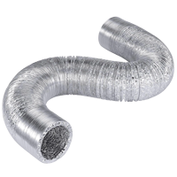 Conception industrielle, gaine d'air spirale en aluminium résistant à la chaleur de 100 mm x 3 m pour systèmes HVAC