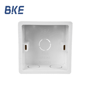 pvc upvc 86 type switch socket electrical wall surface white/bule/ red color one gang bottom switch box